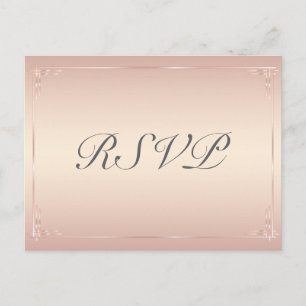 Elegant Blush Wedding RSVP Postcards