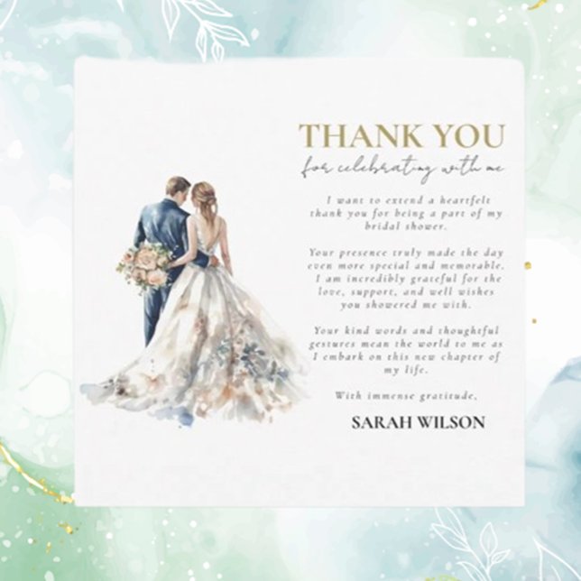 Elegant Blush Wedding Thank You (Express heartfelt gratitude with our Elegant Blush Wedding Thank You cards  )