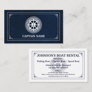 Elegant Boat Rental (Personalise) Business Card