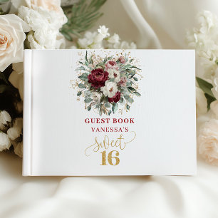Elegant Bohemian 16th Birthday Guest Book Sign