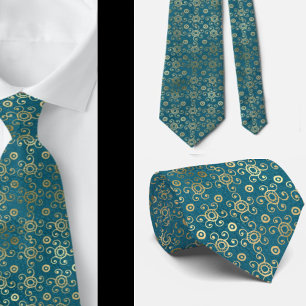 Elegant Bohemian Boho Luxury Teal Neck Tie