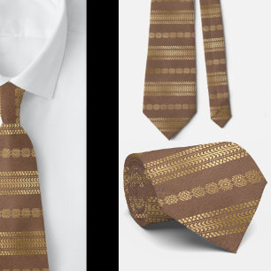 Elegant Bohemian Boho Rose Gold Aztec Neck Tie