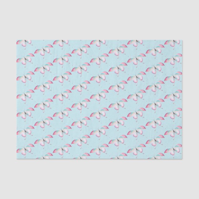 Elegant Bohemian Butterfly Pattern Tissue Paper (Front)