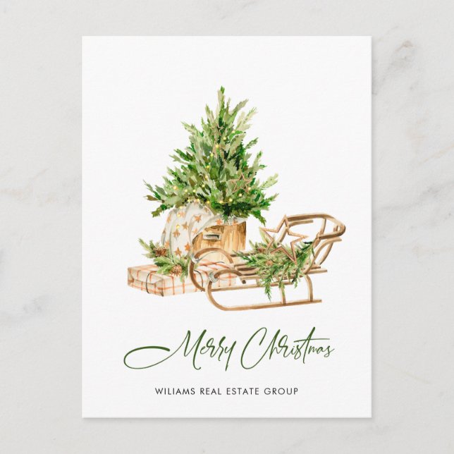 Elegant Bohemian Christmas Composition Company Postcard (Front)