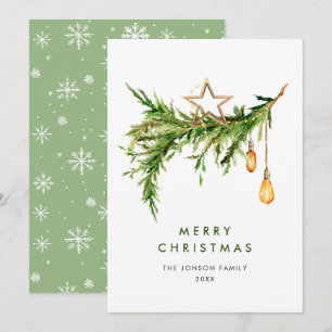 Elegant Bohemian Christmas Composition Holiday Card