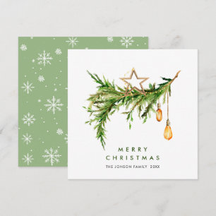 Elegant Bohemian Christmas Composition Holiday Card
