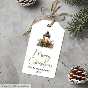 Elegant Bohemian Minimalist Earthy Holiday Tag