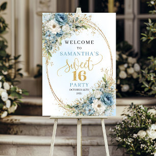 Elegant Bohemian Sweet 16 Welcome Sign