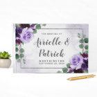 Elegant Boho Airy Floral Purple and Silver Wedding