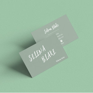 Elegant Boho aquatone – Trendy Chic Aesthetic  Business Card