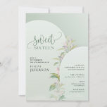 Elegant boho arch green foliage blush floral invitation<br><div class="desc">An absolute hit in the design of wedding celebrations, which reflected on all other celebrations and events - geometric arches, exquisitely combined with fresh eucalyptus greenery and blues flowers roses, which gives the look an extremely bohemian and rustic look. Yes, you will be a forest nymph, put on sandals, wear...</div>