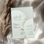 Elegant boho arch green foliage blush floral invitation<br><div class="desc">An absolute hit in the design of wedding celebrations, which reflected on all other celebrations and events - geometric arches, exquisitely combined with fresh eucalyptus greenery and blues flowers roses, which gives the look an extremely bohemian and rustic look. Yes, you will be a forest nymph, put on sandals, wear...</div>