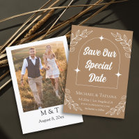 elegant boho arch photo brown white