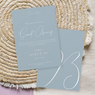 Elegant boho blue versatile feminine event invitation