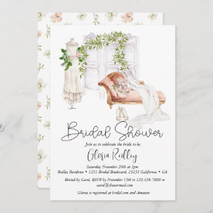 Elegant Boho Bride's Room Bridal Shower Invitation