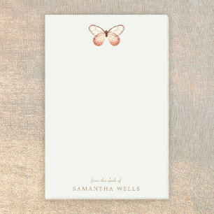 Elegant Boho Butterfly Personalised Post-it Notes