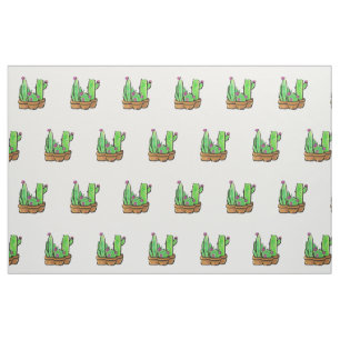 Elegant boho Cactus cacti succulents  Fabric