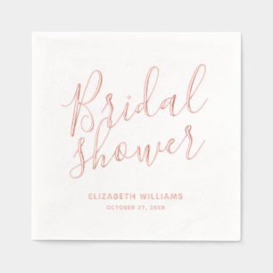 Elegant Boho Chic Bridal Shower Party Foil Napkins