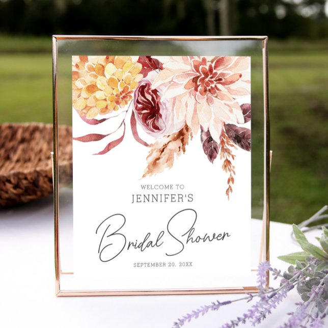 Elegant Boho Chic Bridal Shower Welcome Sign (Creator Uploaded)