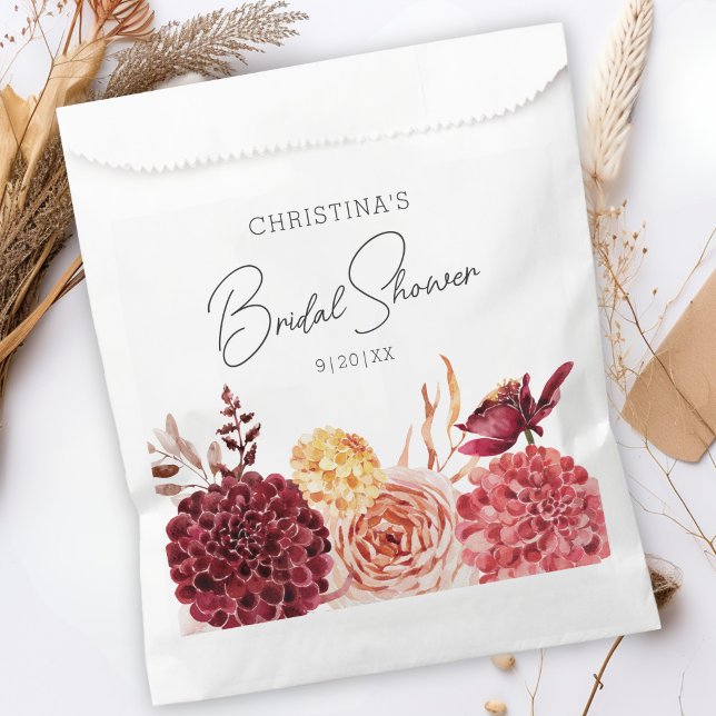 Elegant Boho Chic Floral Bridal Shower Favour Bag (Creator Uploaded)