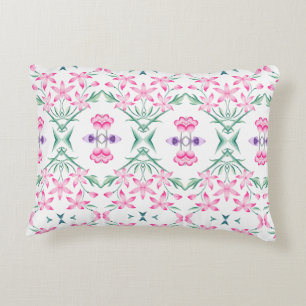 Elegant Boho Chic Kaleidoscope Floral Pattern Decorative Cushion