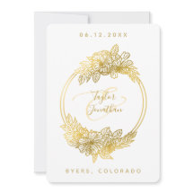 Elegant Boho Chic White Gold Flowers Chic Wedding