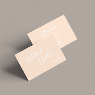 Elegant Boho Creamy – Trendy Chic Aesthetic  Business Card