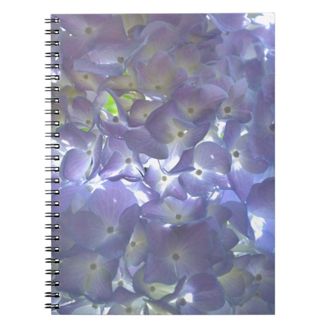 Elegant boho dusty light purple florals flowers  notebook (Front)