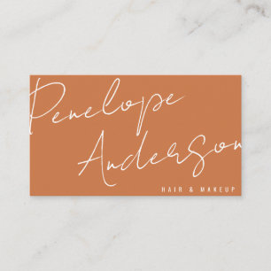 Elegant Boho Earthy Neutral Chic Terracotta Modern Business Card