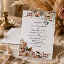Elegant Boho Fall Floral Wedding