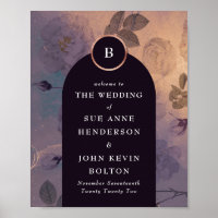 Elegant Boho Floral Arch Rose Gold Wedding Welcome