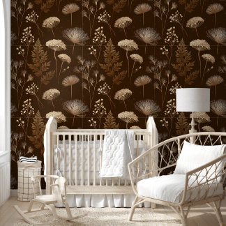 Elegant Boho Floral Botanical Wallpaper