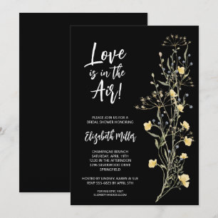 Elegant Boho Floral Bridal Shower Invitation