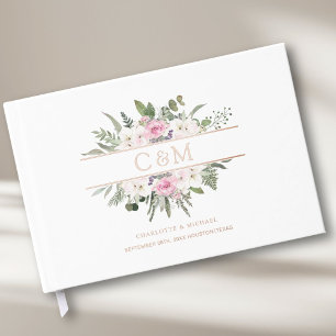 Elegant Boho Floral Guest Book