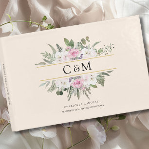 Elegant Boho Floral  Guest Book