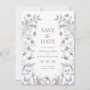 Elegant Boho Floral Save The Date
