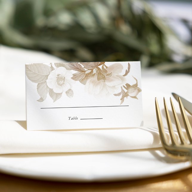 Elegant Boho Floral Wedding Escort / Place Card (Creator Uploaded)