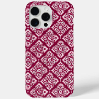 Elegant Boho Geometric Floral Pattern iPhone 15 Pro Max Case