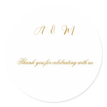 Elegant Boho Gold Faux Metallic Wedding Favour Cla
