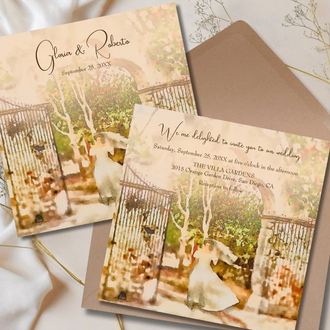 Elegant Boho Hacienda Garden Mexican Wedding  Invitation (Creator Uploaded)