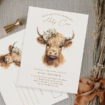 Elegant Boho Highland Cow Bridal Shower Postcard<br><div class="desc">Elegant Boho Highland Cow Bridal Shower Invitation. Click the edit/personalise button to customise this design.</div>