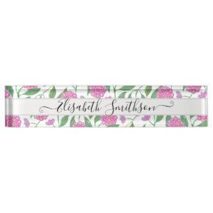    Elegant Boho Liberty Custom Professional Floral Nameplate