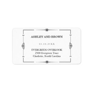 Elegant Boho Modern minimalist Return Address  Lab Label