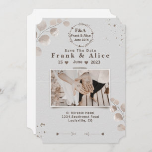 Elegant Boho Modern Save the date 