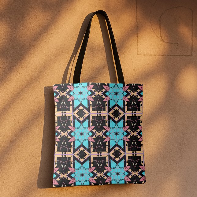 Elegant Boho Mystical Mosaic Geometric Pattern Tote Bag (Creator Uploaded)