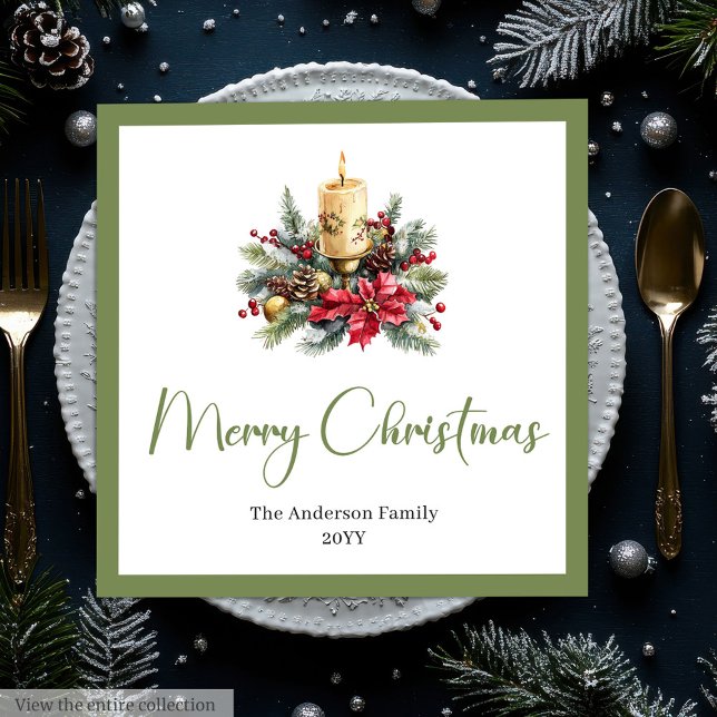 Elegant Boho Neutral Colors Christmas Wreath  Napkin (Elegant Boho Neutral Colors Christmas Wreath Napkins)