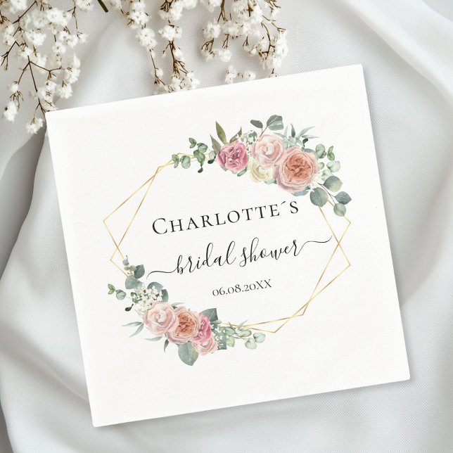 Elegant Boho Pastel Napkin (Personalized Elegant Boho Pastel Napkins)