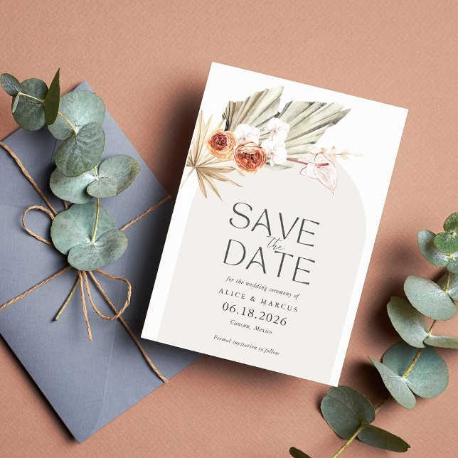 Elegant Boho Photo Wedding Save The Date (Creator Uploaded)