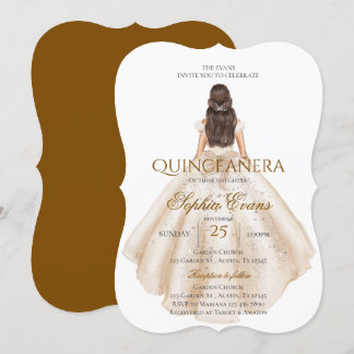 Elegant Boho Quinceanera Princess Invitation