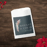 Elegant Boho Rustic Pampas & Pine Green Tan Red Fa Favour Bag<br><div class="desc">Elements: Modern boho floral arrangment including pampas grass, pine sprigs, feathers and holly berries. Sophisticated serif fonts with elegant script accents. Colours: hunter green, emerald, dark teal, evergreen, brown, tan, beige, white, red, cranberry, marsala. Themes: boho chic, modern, minimalist, rustic, vintage, winter, christmas wedding, bohemian, vineyard, winery. Collection: Elegant Boho...</div>
